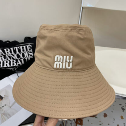 Miu Miu Fashion Large Brim Bucket Hat - Image 6