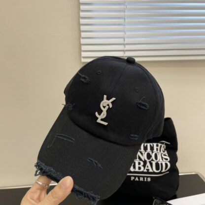Yves Saint Laurent rhinestone baseball cap - Image 4