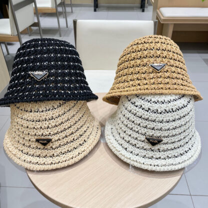 Prada knitted hollow bucket hat - Image 5