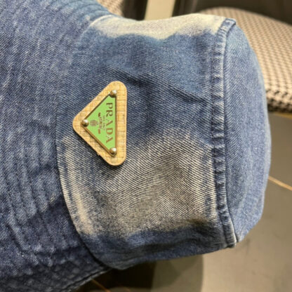 Prada denim triangle bucket hat - Image 5