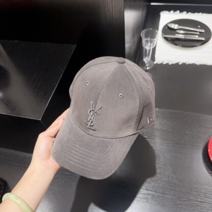 Yves Saint Laurent embroidered corduroy baseball cap - Image 4