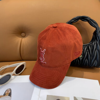 Yves Saint Laurent embroidered corduroy baseball cap - Image 5