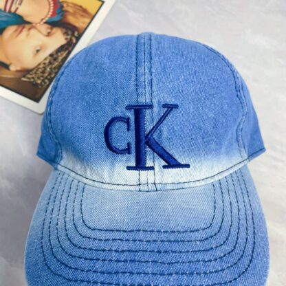 Calvin Kleinf washed denim baseball cap - Image 5