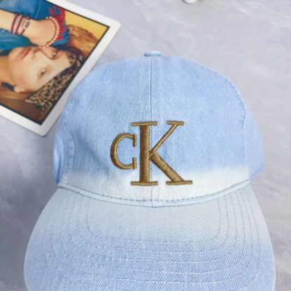Calvin Kleinf washed denim baseball cap - Image 5