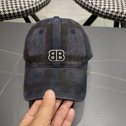 Balenciaga niche graffiti double B denim baseball cap - Image 5