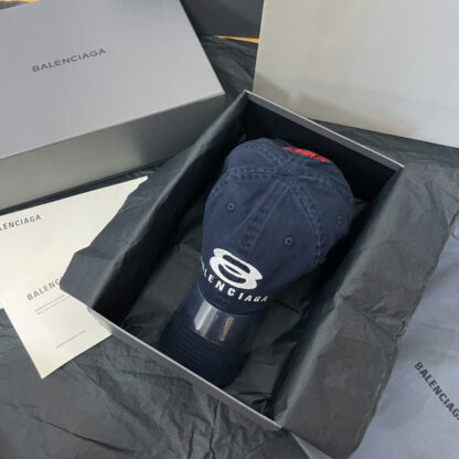 Balenciaga new double circle letter embroidered baseball cap - Image 5