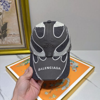 Balenciaga cotton denim distressed trendy baseball cap - Image 5