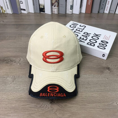 Balenciaga notched double circle letter embroidered baseball cap - Image 5