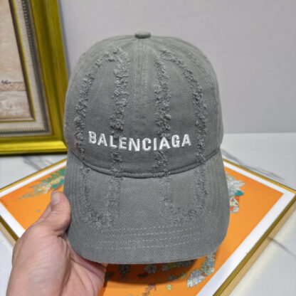Balenciaga pure cotton distressed stylish baseball cap - Image 5