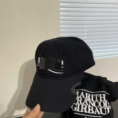 Balenciaga embroidered lettering logo yuppie street style baseball cap - Image 4