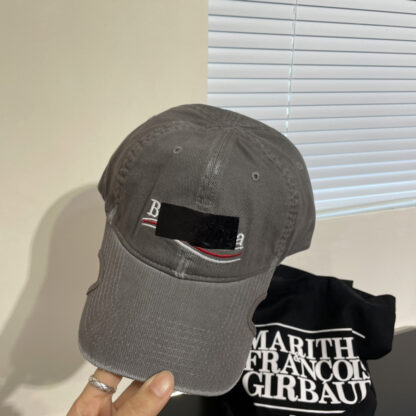 Balenciaga embroidered lettering logo yuppie street style baseball cap - Image 4