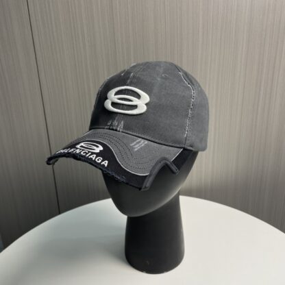 Balenciaga new washed double circle letter embroidered baseball cap - Image 5