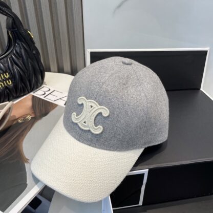 Celine autumn and winter new C letter embroidered wool baseball cap - Image 5