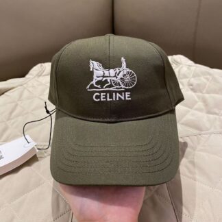 Celine horse and carriage embroidered baseball cap