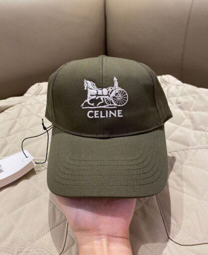 Celine horse and carriage embroidered baseball cap