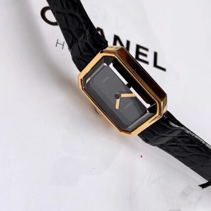 Chanel Black Gold Sugar Cube Women's Quartz Watch - Image 5