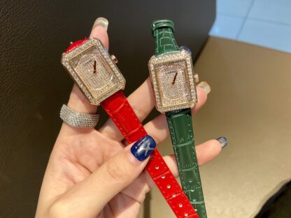 Chanel stylish simple square full diamond watch - Image 6