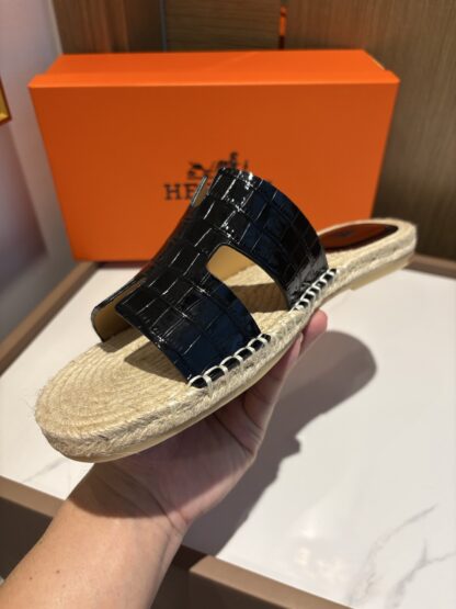 Hermes dark blue comfortable all-match non-slip breathable casual slippers - Image 5