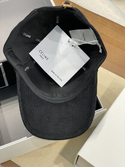 Celine autumn and winter logo corduroy baseball cap - Image 5
