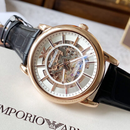 Armani 60007 Rose Gold Hollow Transparent Strap Automatic Mechanical Watch - Image 6