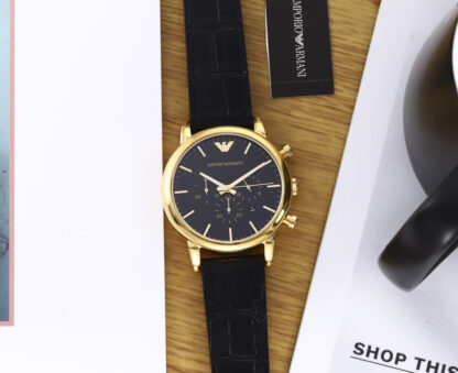Armani Classic Black Gold Multifunctional Fashion Watch - Image 5