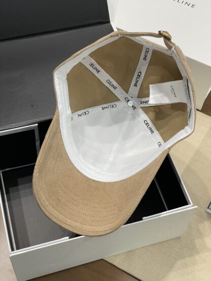 Celine autumn and winter logo corduroy baseball cap - Image 5