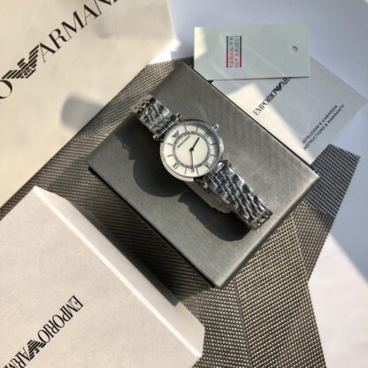 Armani Fashion Sparkling Mother-of-Pearl Quartz Steel Strap Women's Watch - Image 6
