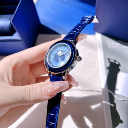Swarovski Sky Moon Phase Quartz Leather Watch - Image 5