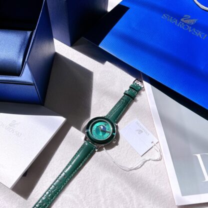 Swarovski Sky Moon Phase Quartz Leather Watch - Image 5