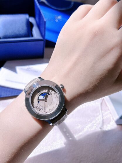 Swarovski Sky Moon Phase Quartz Leather Watch - Image 5