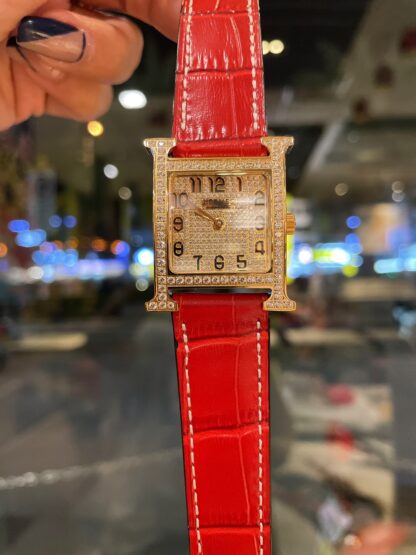 Hermes square dial exquisite diamond temperament watch - Image 5