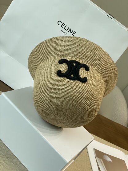 Celine raffia woven straw hat - Image 5