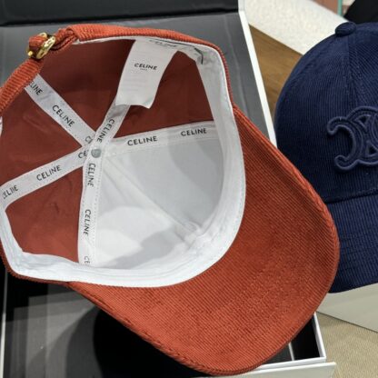 Celine autumn and winter logo corduroy baseball cap - Image 5
