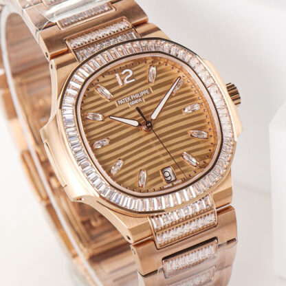 Patek Philippe Women's Nautilus Platinum T Square Brick Limited Edition Watch - Image 5
