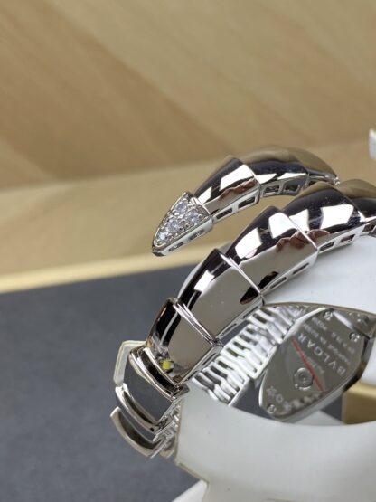 Bulgari white gold smooth double snake watch - Image 5