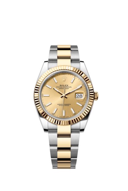 Rolex 41mm Datejust White Case Beveled Bezel Five Beads Strap - Image 5