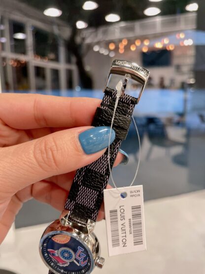 Louis Vuitton printed leather belt with presbyopic watch - Image 5