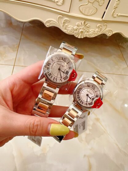 Cartier rose gold white dial watch - Image 5