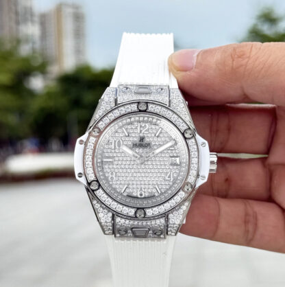 Hublot Big Bang "One Click" Stainless Steel Rainbow Watch - Image 5