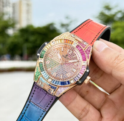 Hublot Big Bang "One Click" Stainless Steel Rainbow Watch - Image 5