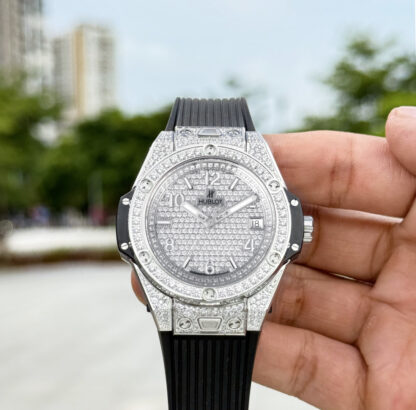 Hublot Big Bang "One Click" Stainless Steel Rainbow Watch - Image 5