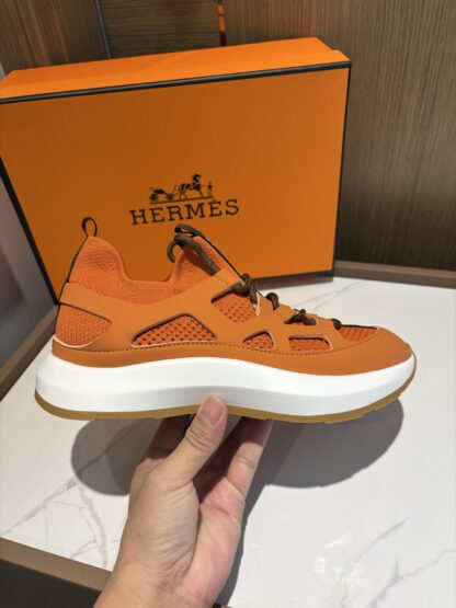 Hermes orange stylish simple casual sports shoes - Image 5