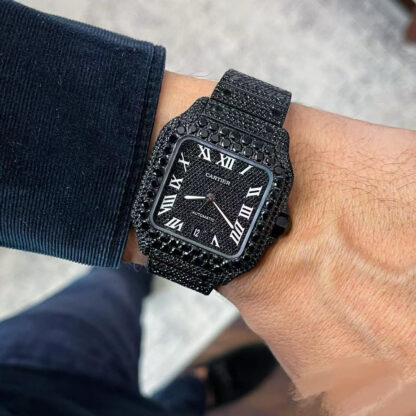 Cartier Santos Black Warrior Mechanical Watch - Image 5