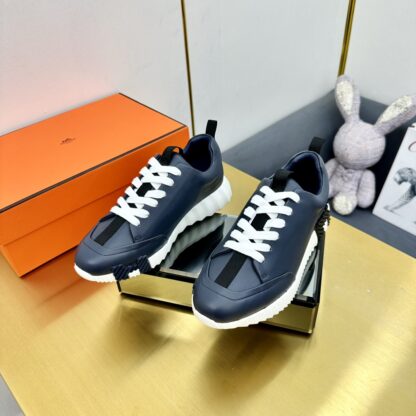 Hermès classic couple style black and white color matching sports casual shoes - Image 5
