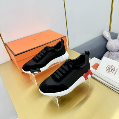 Hermès Spring and Summer Classic Couple Black and Red Sports Shoes - Image 5