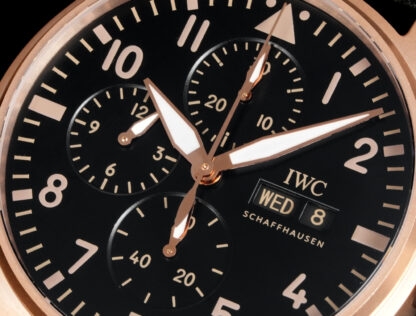 IWC Bronze Gold Chronograph Spitfire Series Watch - Image 5