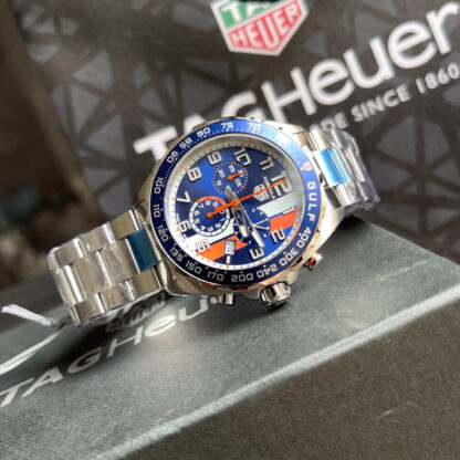 TAG Heuer F1 series GULF quartz men's steel strap watch - Image 3