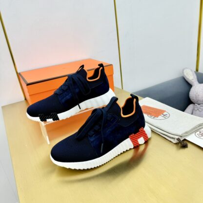 Hermès Spring and Summer Blue and Red Couple Classic Sports Shoes - Image 5