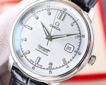 Omega watch with imported cowhide strap and original clasp - Image 5