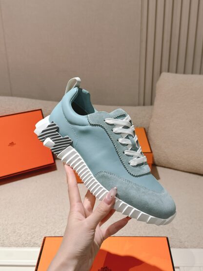 Hermes classic couple blue-gray comfortable casual sports shoes - Image 3